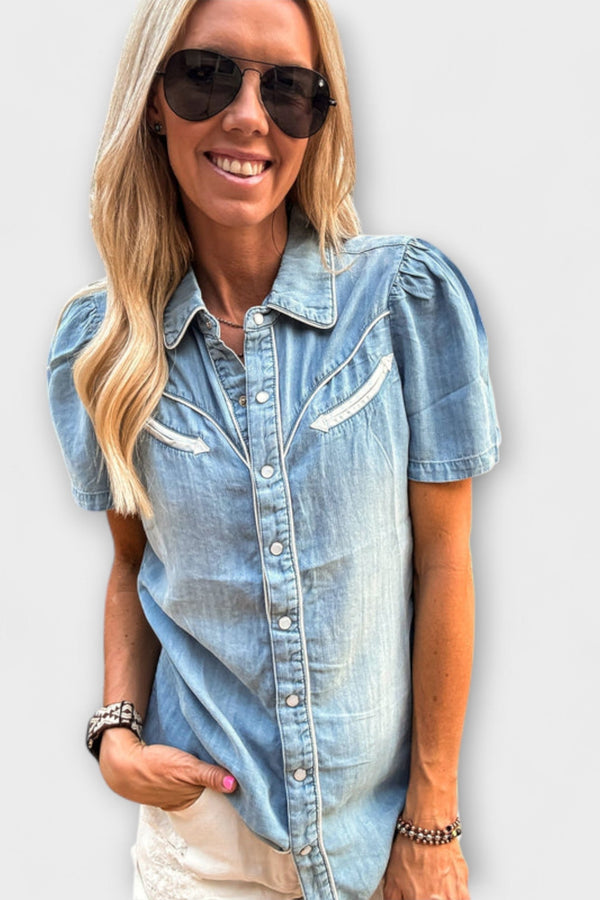 Otoño - Camisa Western Blaue Booker con botones