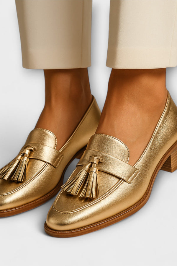 Celeste - Zapatos de Charol Dorados