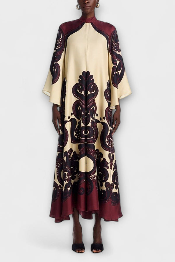 Lucy - Impresionante vestido maxi de print de grenadilla para una elegancia sin esfuerzo