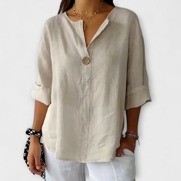 Nicole - Blusa elegante con escote en V