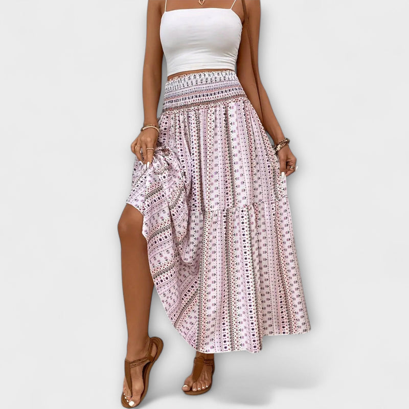 Falda fluida con estampado