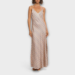 Tove - Elegante vestido maxi con estampado geométrico
