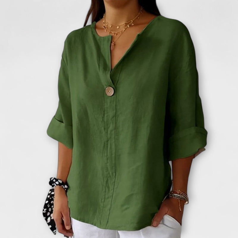 Nicole - Blusa elegante con escote en V