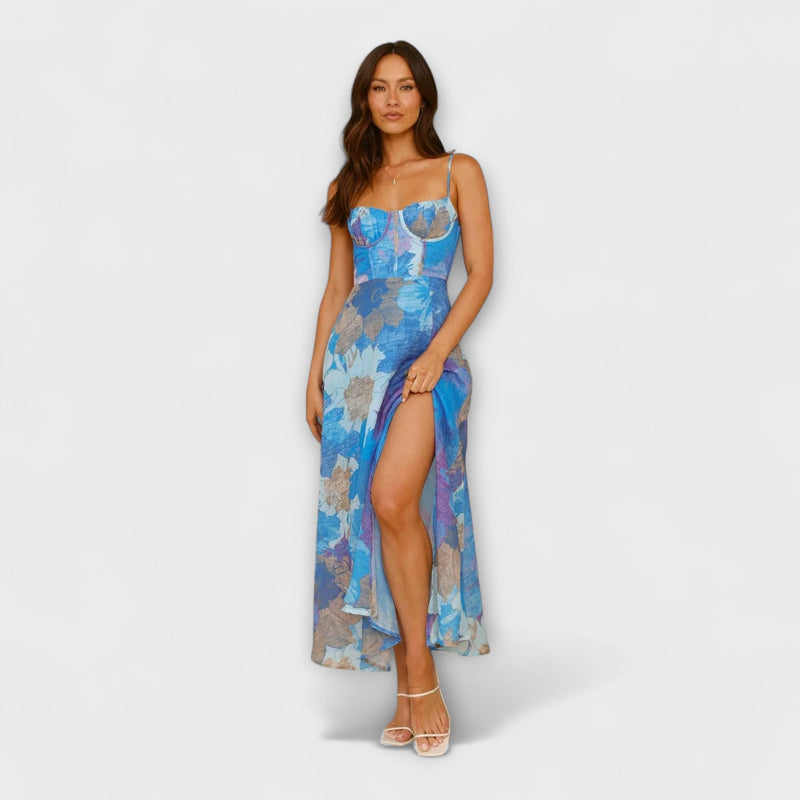 Audrey - Vestido de tirantes con estampado floral para mujeres - Elegante y Seductor