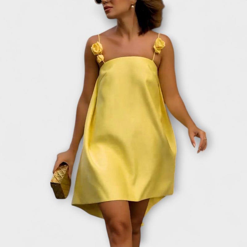 Jordan - Elegante vestido mini sin mangas con estampado floral