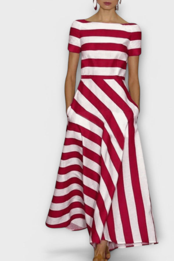Janell - vestido maxi a rayas