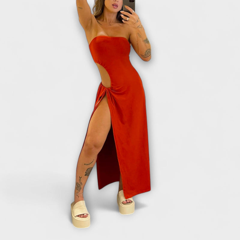 Winona - Mono con tirantes y vestido con aberturas laterales
