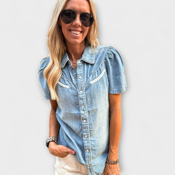 Otoño - Camisa Western Blaue Booker con botones