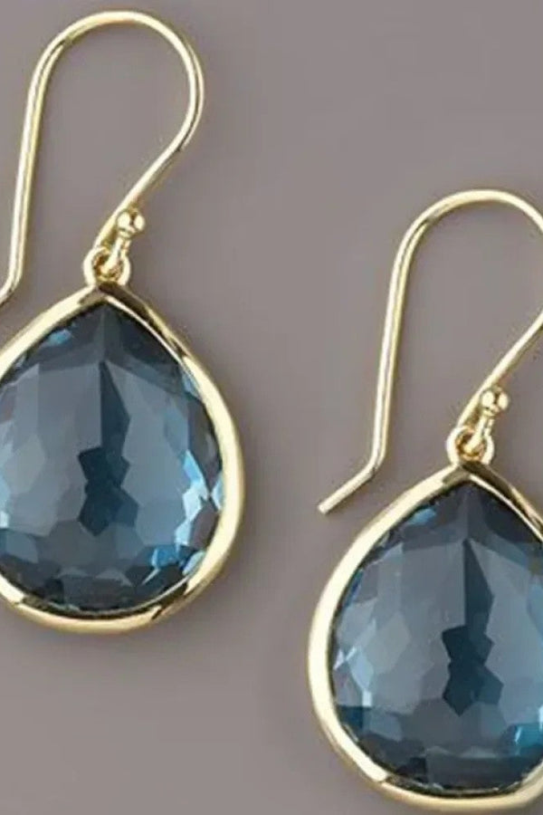Pendientes Retro de Gotas Azules
