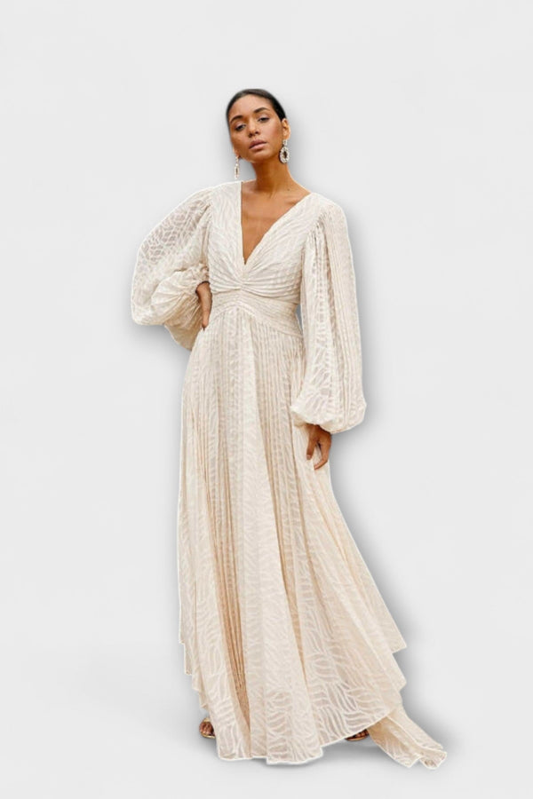 Elsa - Vestido Maxi Crema de Allegory