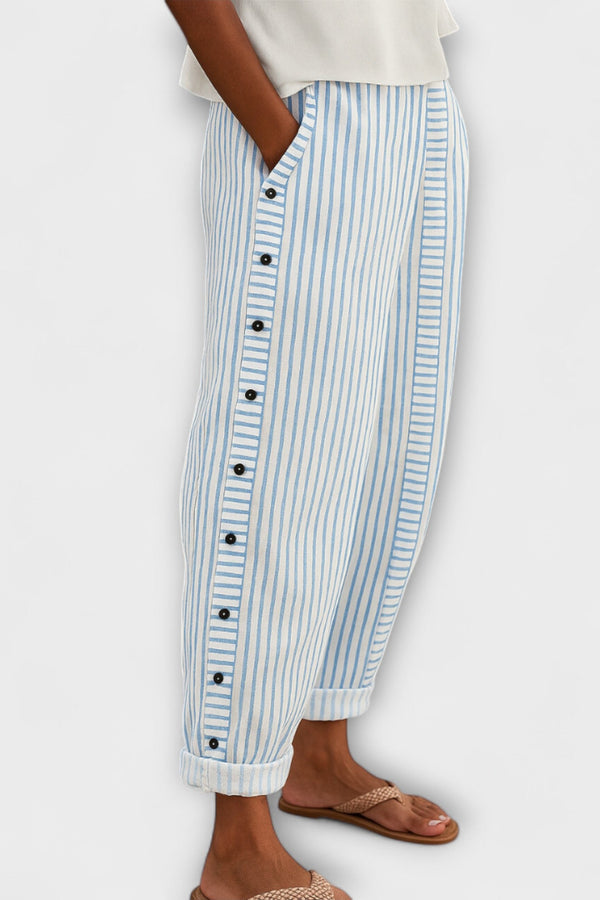 Rea - Pantalones de ocio a rayas relajados
