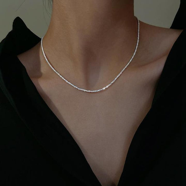 Collar de luz estelar en plata - Set