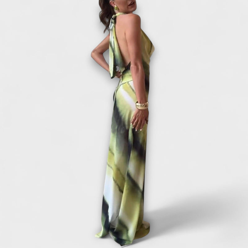 Vestido Maxi Clásico Tie-Dye con Gradiente