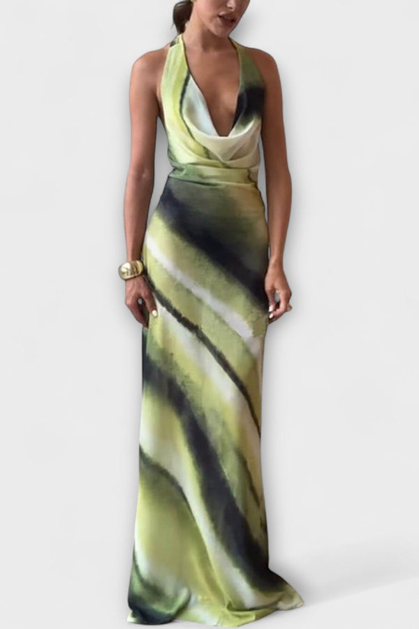Vestido Maxi Clásico Tie-Dye con Gradiente