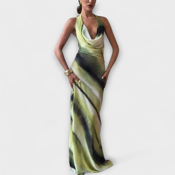 Vestido Maxi Clásico Tie-Dye con Gradiente