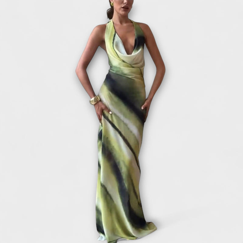 Vestido Maxi Clásico Tie-Dye con Gradiente