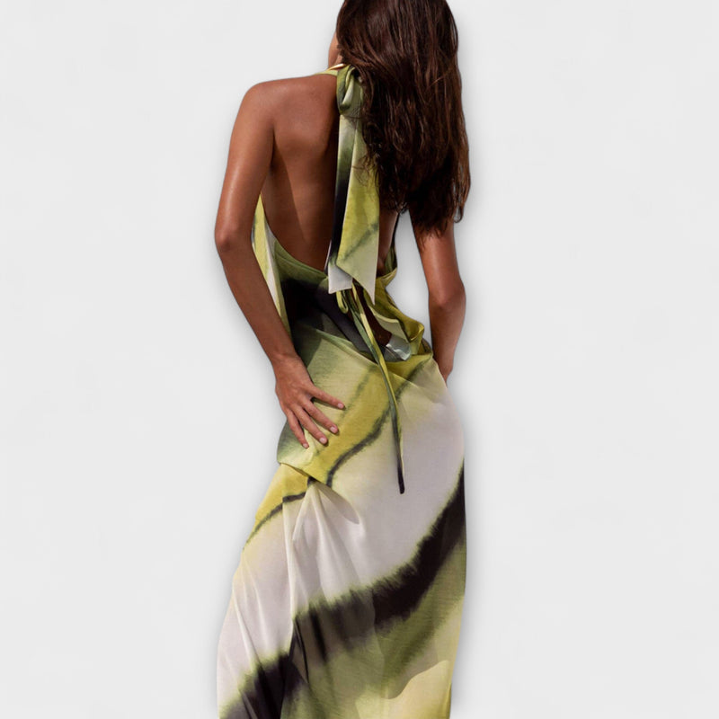 Vestido Maxi Clásico Tie-Dye con Gradiente