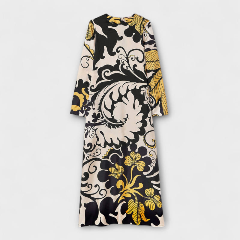 Luana - Vestido Midi de Satén Swing Twill Llamativo