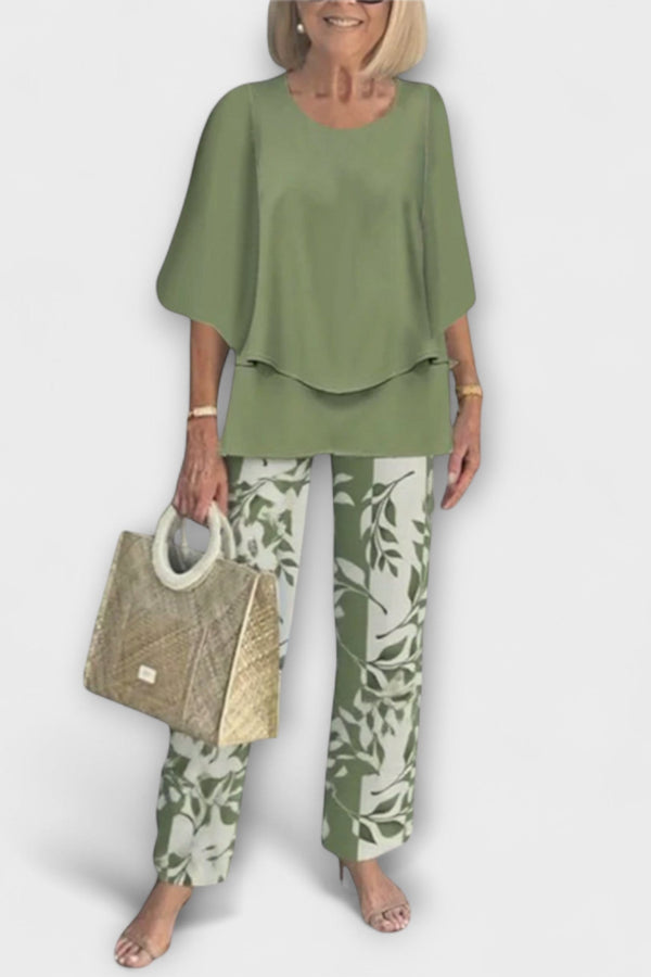 Rosamund - Conjunto Moderno con Blusa Cómoda y Pantalones