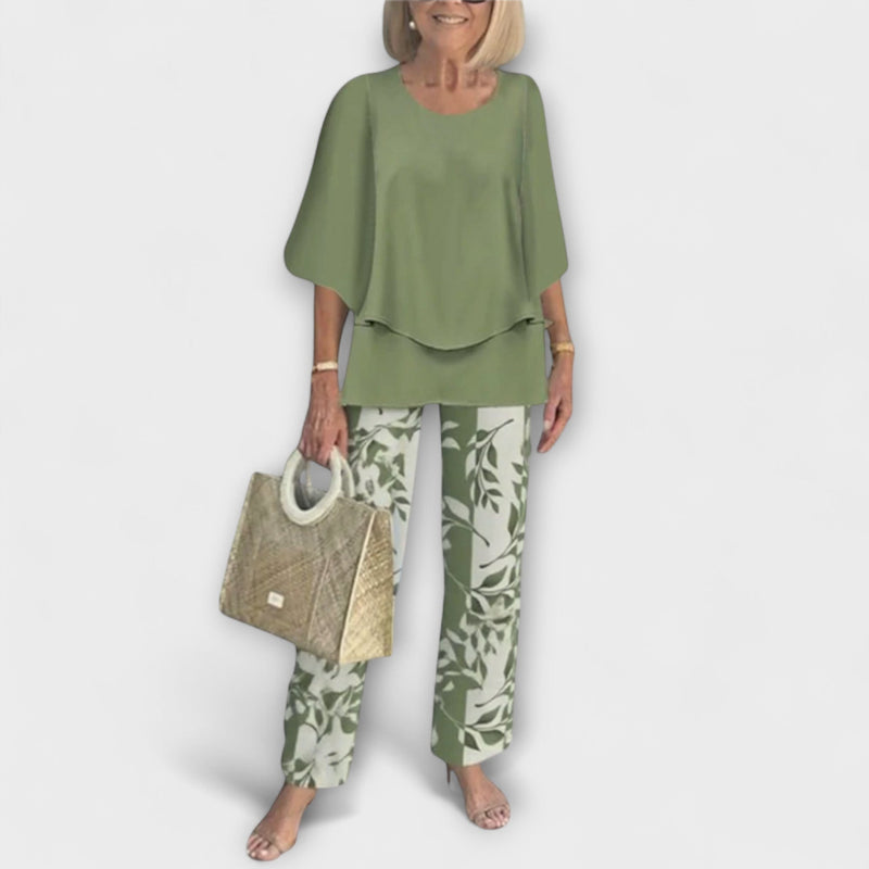 Rosamund - Conjunto Moderno con Blusa Cómoda y Pantalones