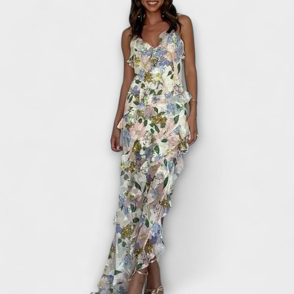 Indie - Vestido con volantes y tirantes