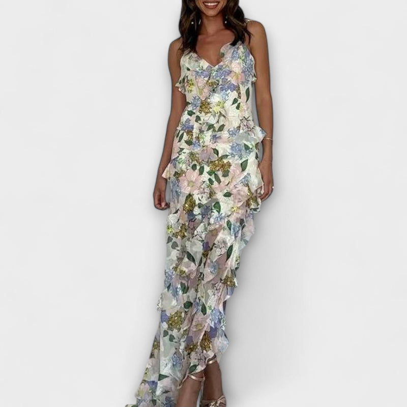 Indie - Vestido con volantes y tirantes