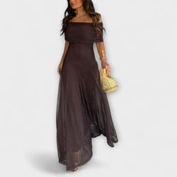 Meadow - Toledo Vestido Maxi de Malla con Un Hombro