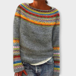 Suéter de punto vintage para mujeres