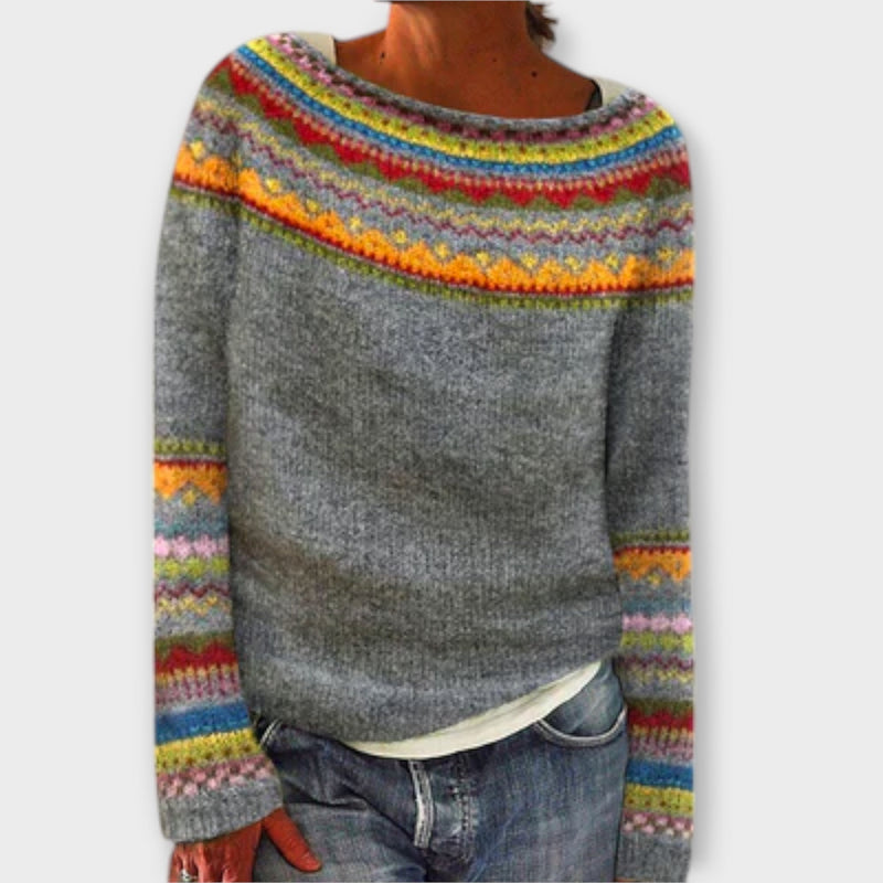Suéter de punto vintage para mujeres