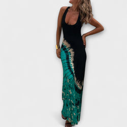 Livia - Maxivestido con Tie-Dye de Cielo Estrellado