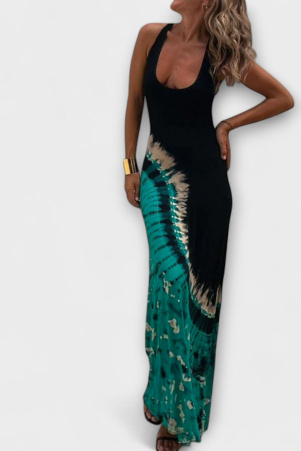 Livia - Maxivestido con Tie-Dye de Cielo Estrellado