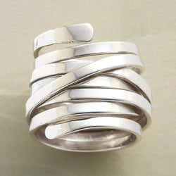 Anillo de Plata de Capa Gruesa Antiguo