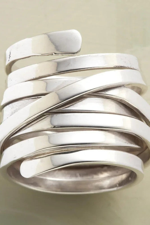 Anillo de Plata de Capa Gruesa Antiguo
