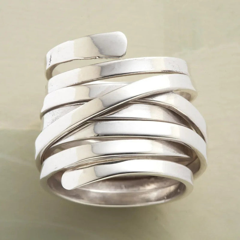 Anillo de Plata de Capa Gruesa Antiguo