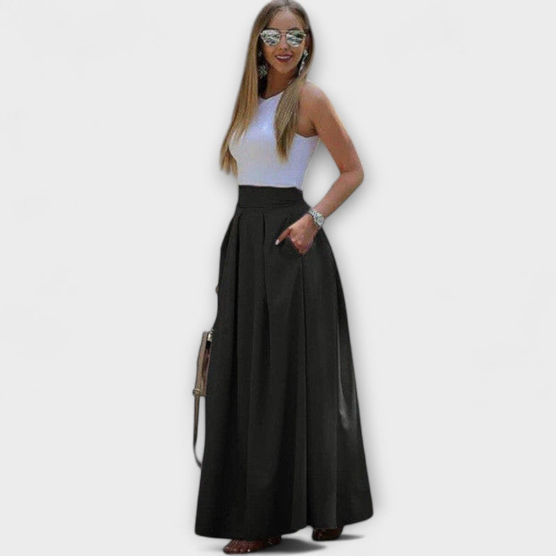 Tzafira – Falda maxi elegante con cintura alta