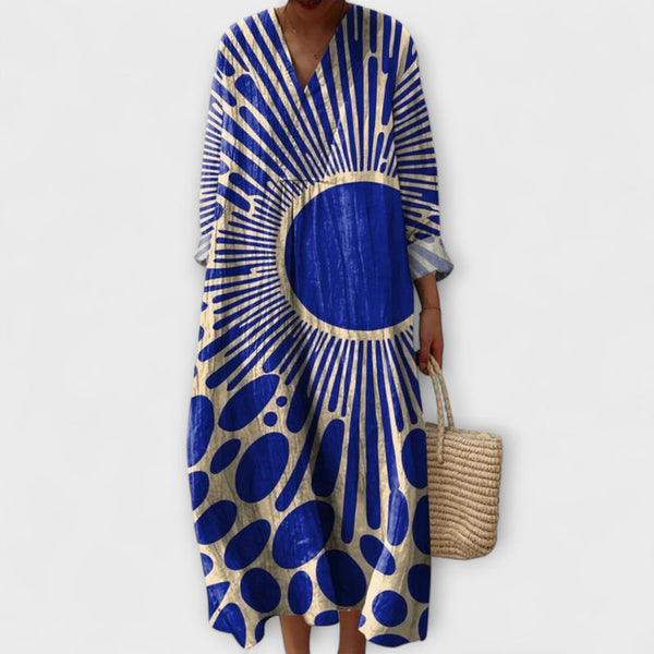 Bärbel – Vestido de mezcla de algodón hasta la rodilla