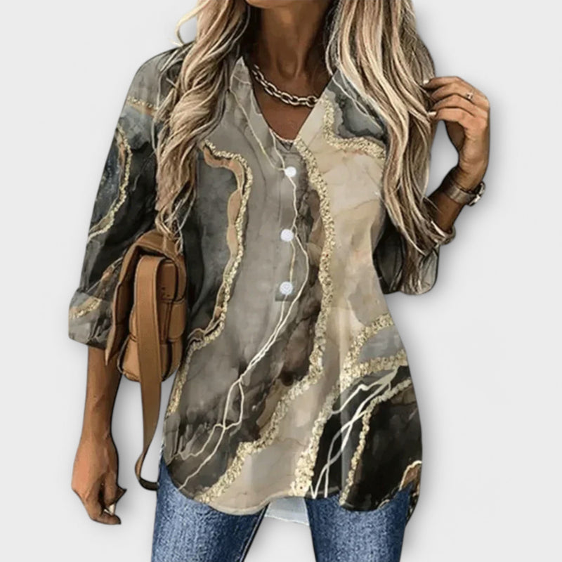 Filine - Elegancia y Singularidad en una Blusa de Dama