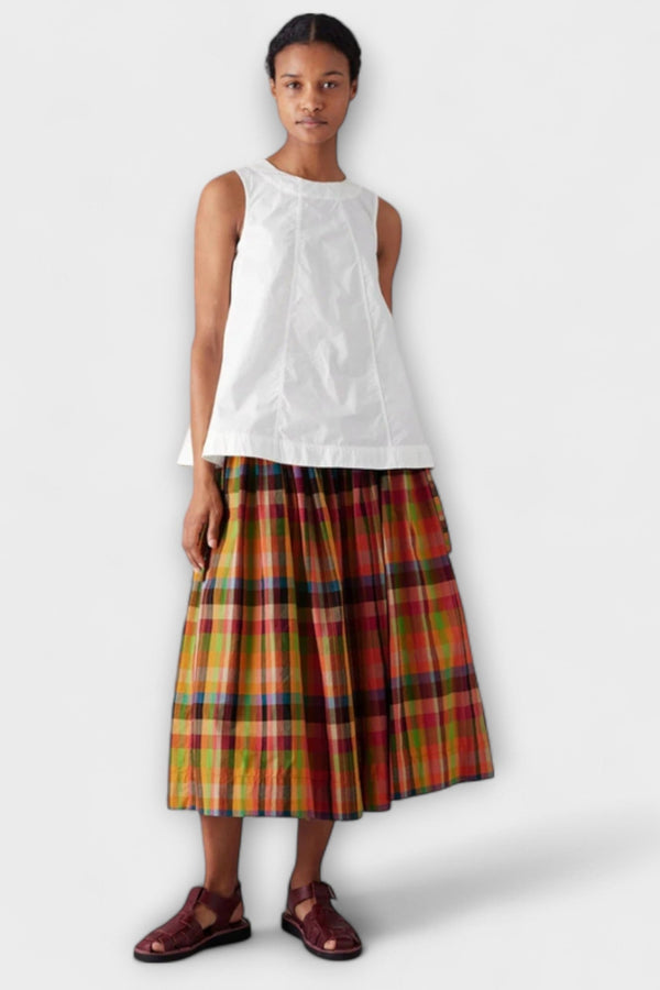 Emilia - Falda plisada a rayas multicolores