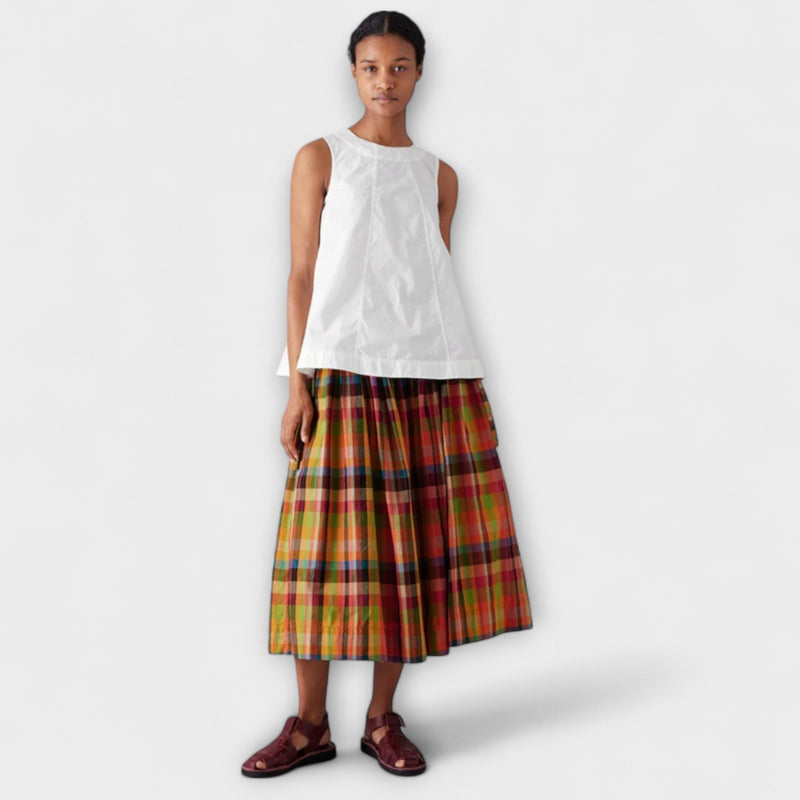 Emilia - Falda plisada a rayas multicolores