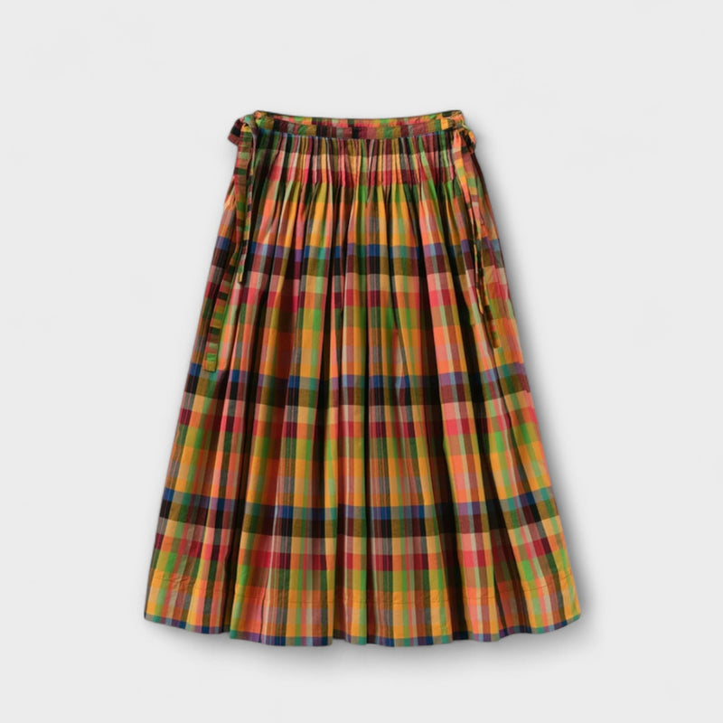 Emilia - Falda plisada a rayas multicolores