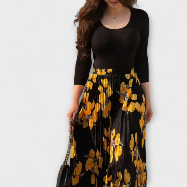 Violette - Conjunto de falda plisada y top