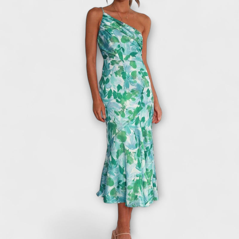 Tabea - Vestido de estampado floral asimétrico