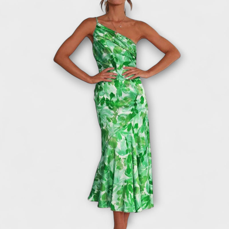 Tabea - Vestido de estampado floral asimétrico