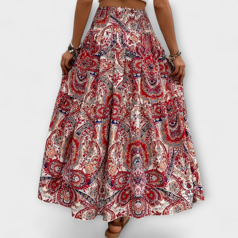 Falda fluida con estampado