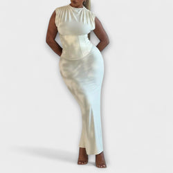 Vesper - Vestido Maxikleid Sin Tirantes