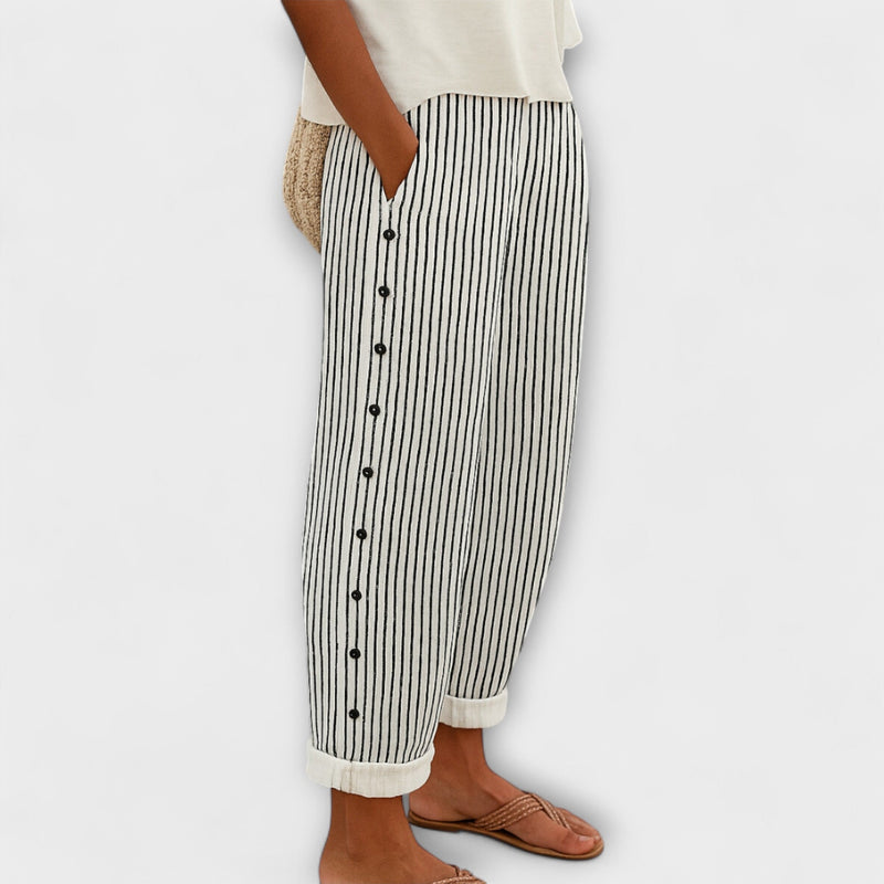 Rea - Pantalones de ocio a rayas relajados