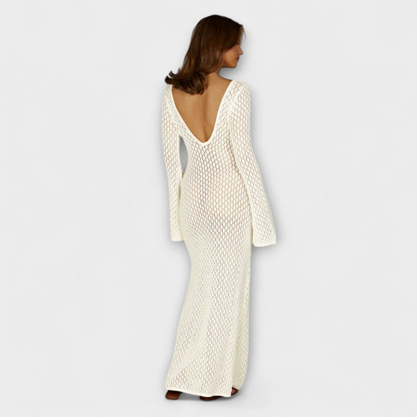 Anne - Vestido de Playa Luna Blanco