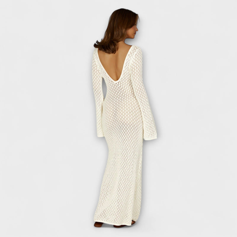Anne - Vestido de Playa Luna Blanco