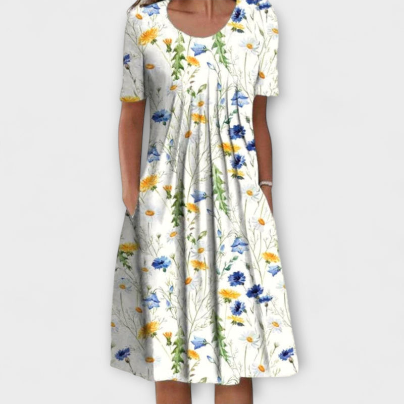 Emelie – Elegante vestido de capas con control de abdomen