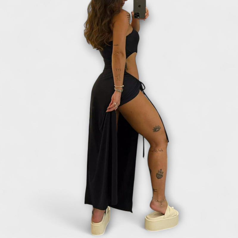 Winona - Mono con tirantes y vestido con aberturas laterales